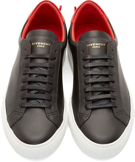 givenchy black calfskin low-top sneakers